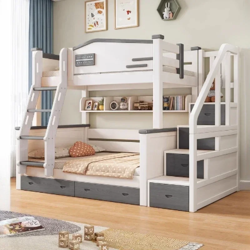 Drawers Headboard Bunk Bed  Pretty Luxury Bedroom Up Down Bed Children Modern Cama Infantil Bedroom Furniture