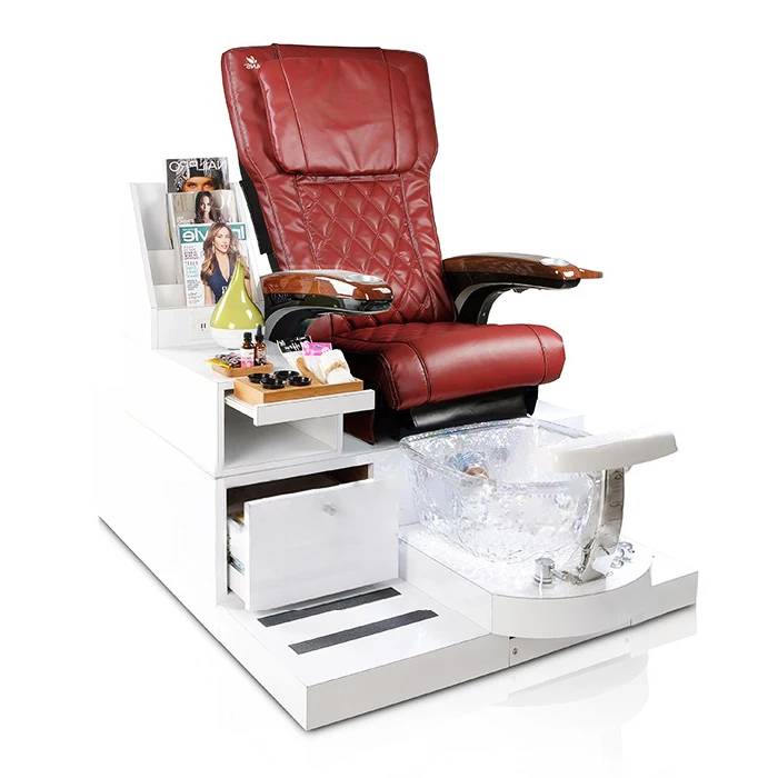 

ZHONGSIBO Foshan Factory New Modern Luxury Wholesale Salon White Foot Spa Pedicure Chair Bench Station With Massage
