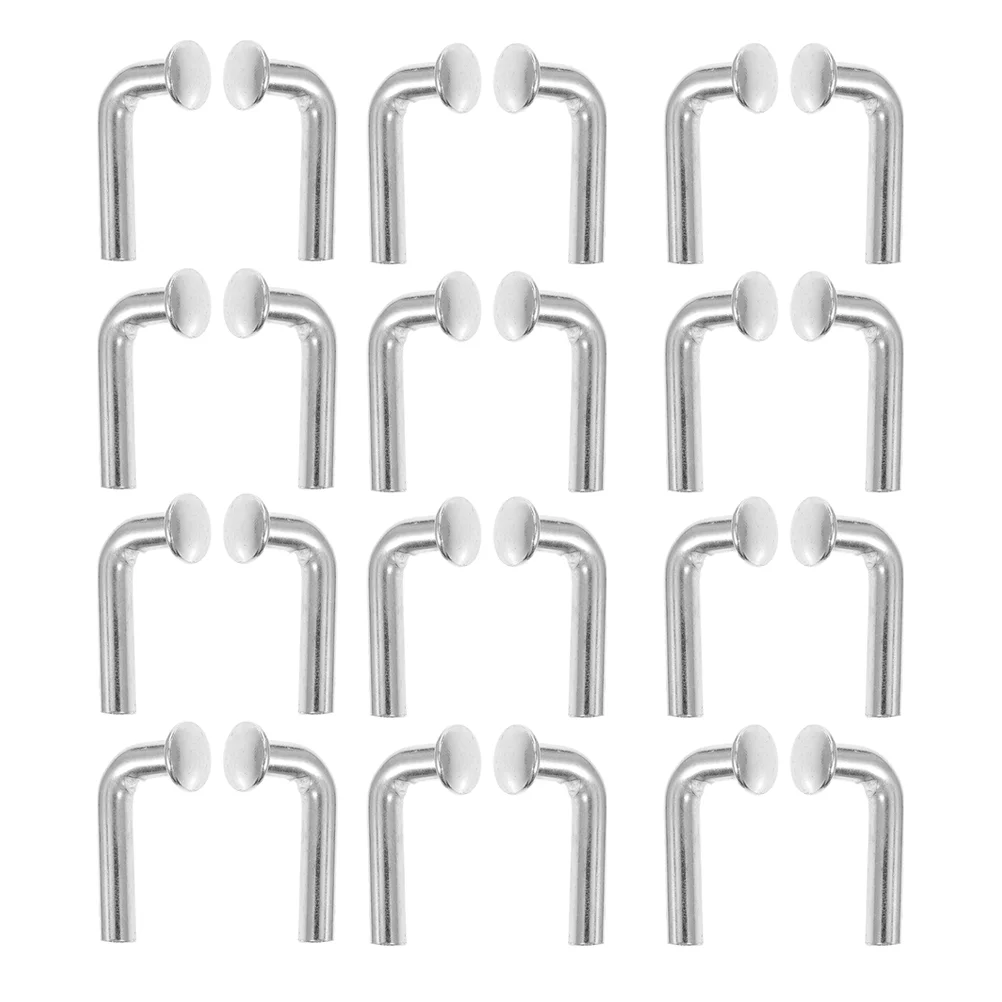 50 Pcs Heavy Duty Pallet Rack Drop Pin Safety Clip Sturdy Steel Flat Rivet Galvanized Adjustable Shelves Accessories Silver