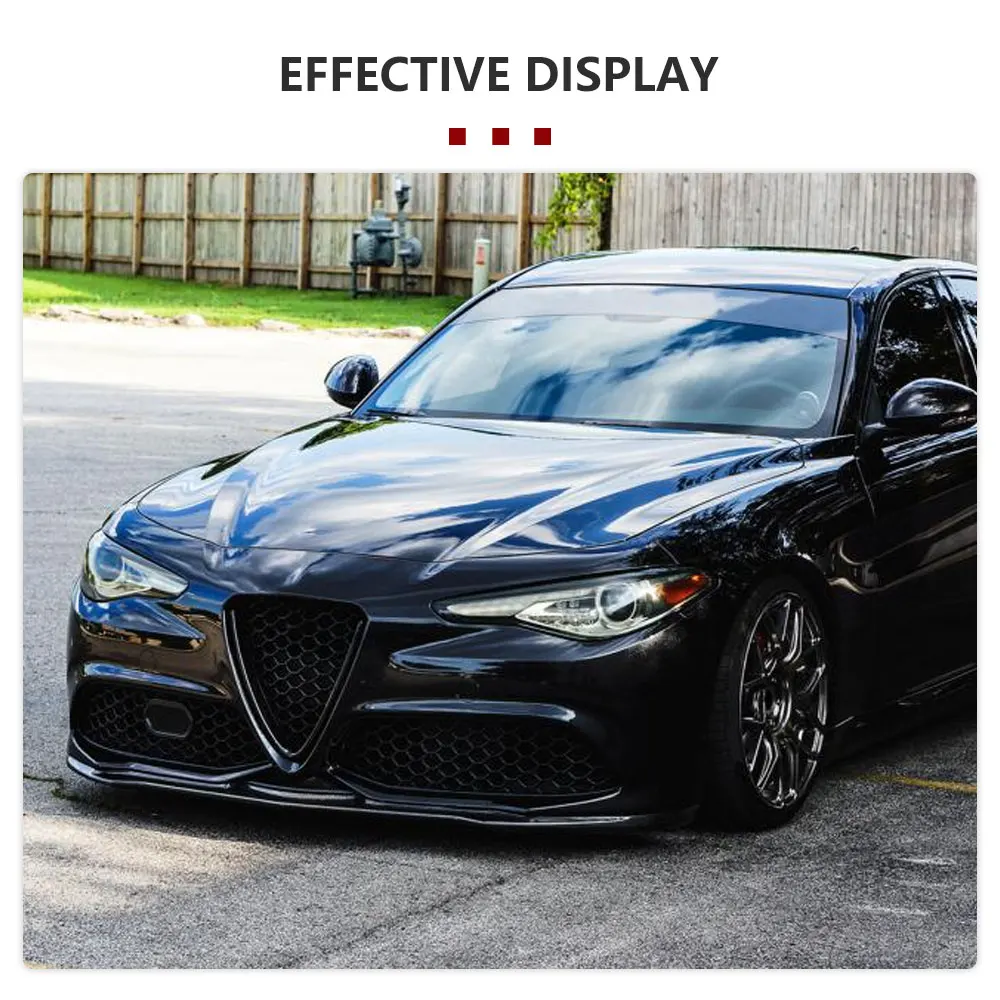 Car Front Bumper Lip Splitters For Alfa Romeo Giulia Sport Sedan 2016-2018 Carbon Fiber / FRP Front Lip Spoiler Body Kits