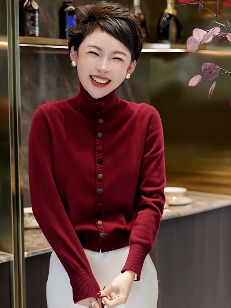 

Faionable Long Sve Camere вязаный открытый кардиган свободный женский свитер на пуговицах зимняя верхняя одежда