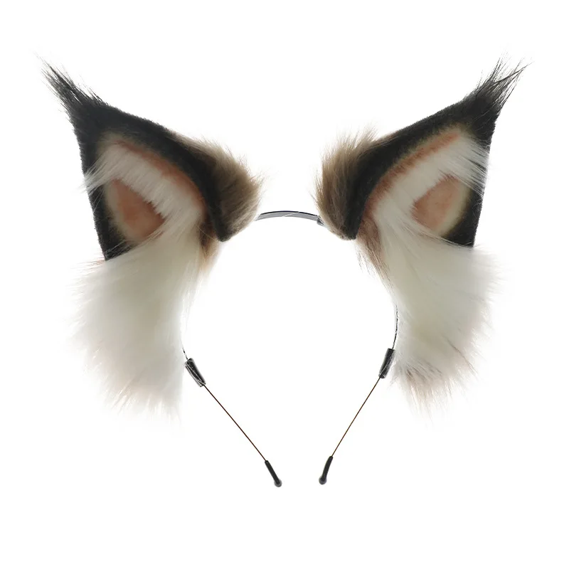 Orejas de felpa de gato Lolita Jk hechas a mano, accesorios para el cabello, disfraz de Cosplay, marioneta de imitación, cabeza de oreja trenzada de gato, Kc