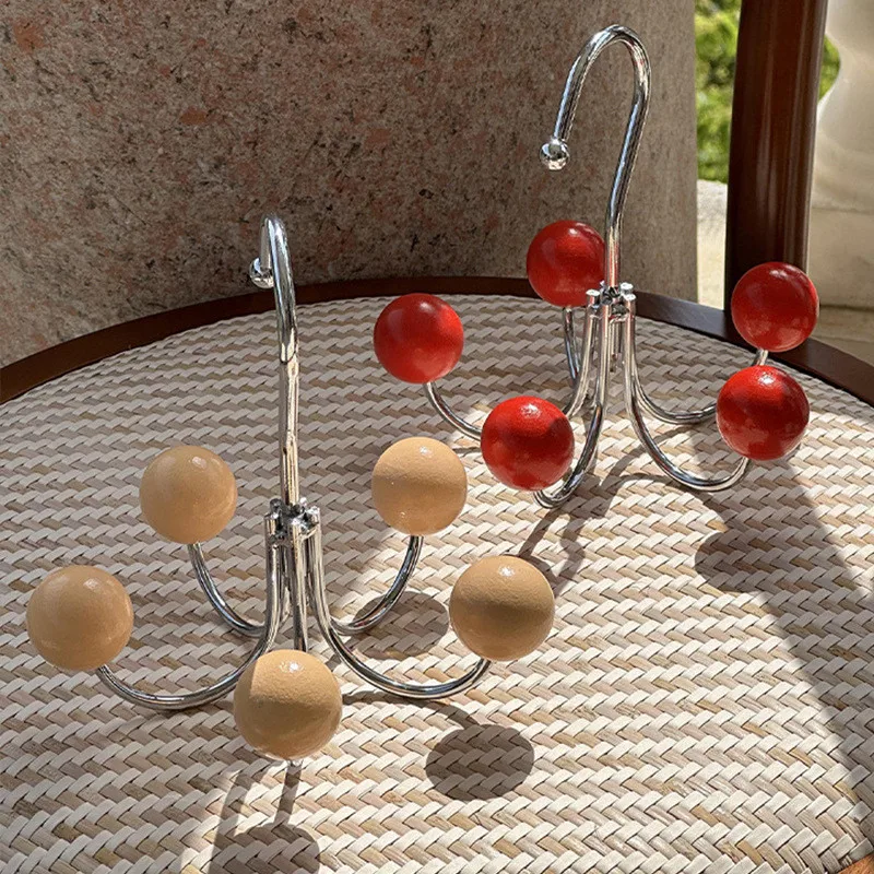 

Multifunctional Rotary Hook Iron Art Hole-free Clothes Rail Wardrobe Hat Bag Towel Hanger Perfect to Cloakroom Bathroom Balcony