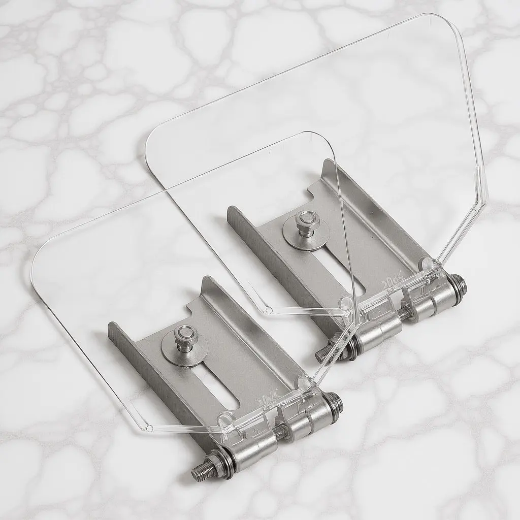 2Pcs Bench Eyeshield Stainless Steel ABS Wear Resistant Eye Shield Guard Shield Kit Compatible with Bench Grinder Protection