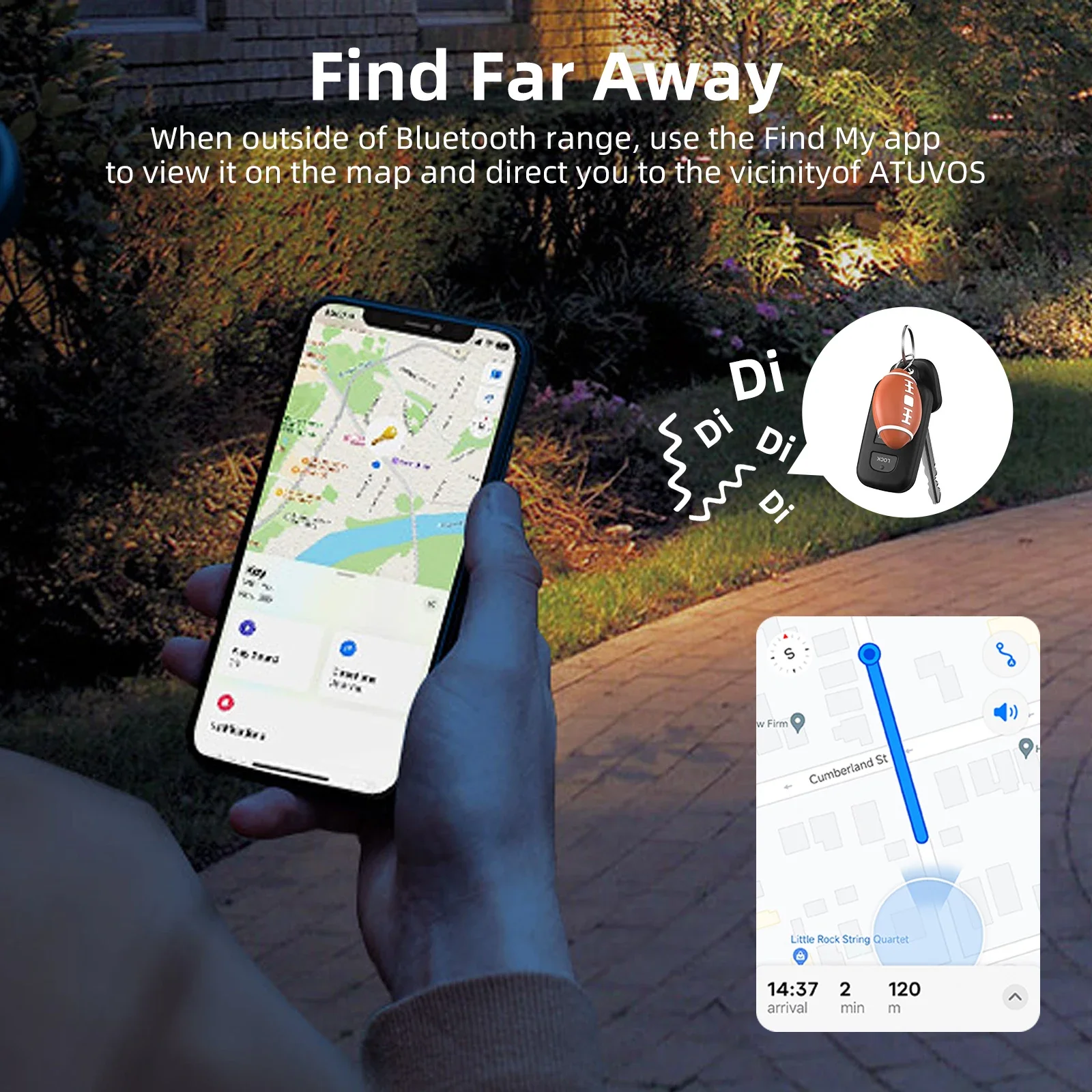 Smart Bluetooth GPS Tracker para Apple Find, My App ITag, Anti Lembrete Perdido, MFI Avaliado Localizador para Chave, Bicicleta, Criança, Pet