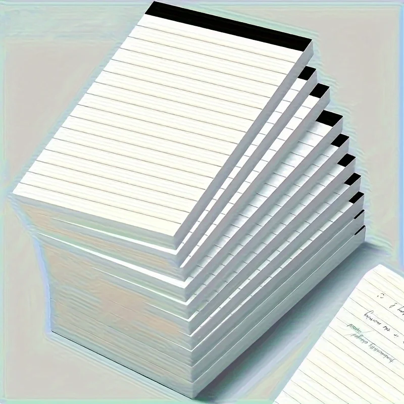 5 weiß linierte Notizbücher, 7,5 x 12,6 cm, 30 Blatt pro Buch – ideal für Schule, Büro und Schulbedarf, Schulheft