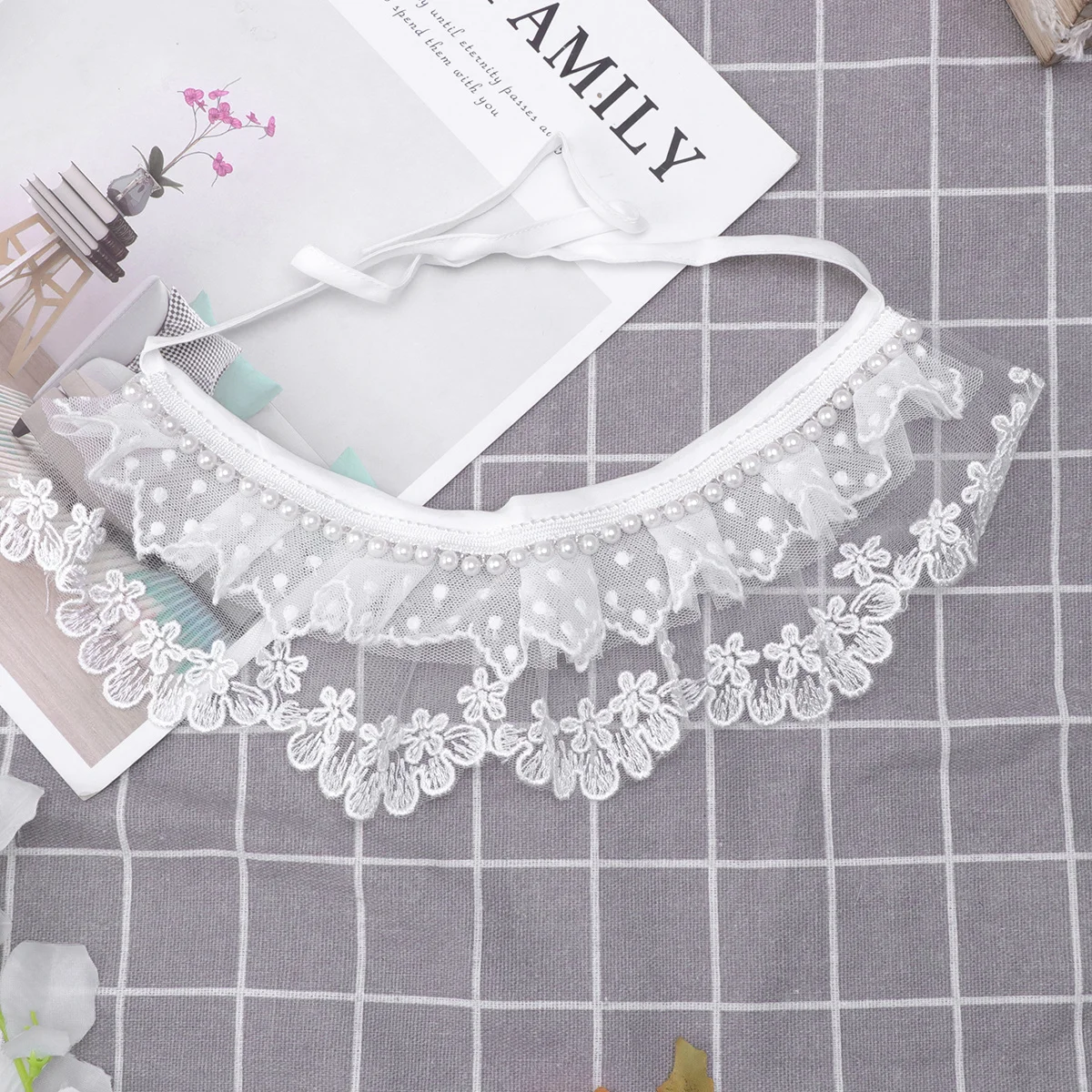 

Saliva Towel For Pets Adjustable Neck Scarf Bib Dog Collar Accessory Lightweight Comfortable Design L Size White