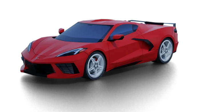 Children\'s handmade origami DIY assembly puzzle 3D paper model making Corvette C8 sports car model