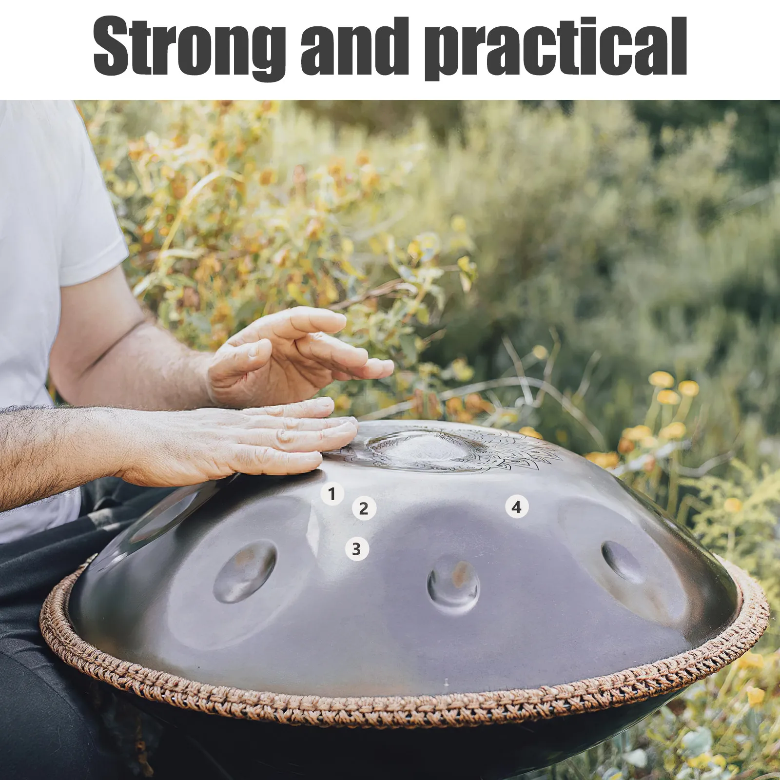 5Sheets Handpan Drum Scale Stickers Black Number Note Labels Removable Percussion Training Markers for Beginners Ethereal Drum