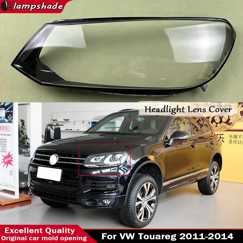 

Transparent Headlight Cover For Volkswagen/VW Touareg 2011-2014 Clear Lens Headlamp Shell Plexiglass Lampshade Replacement