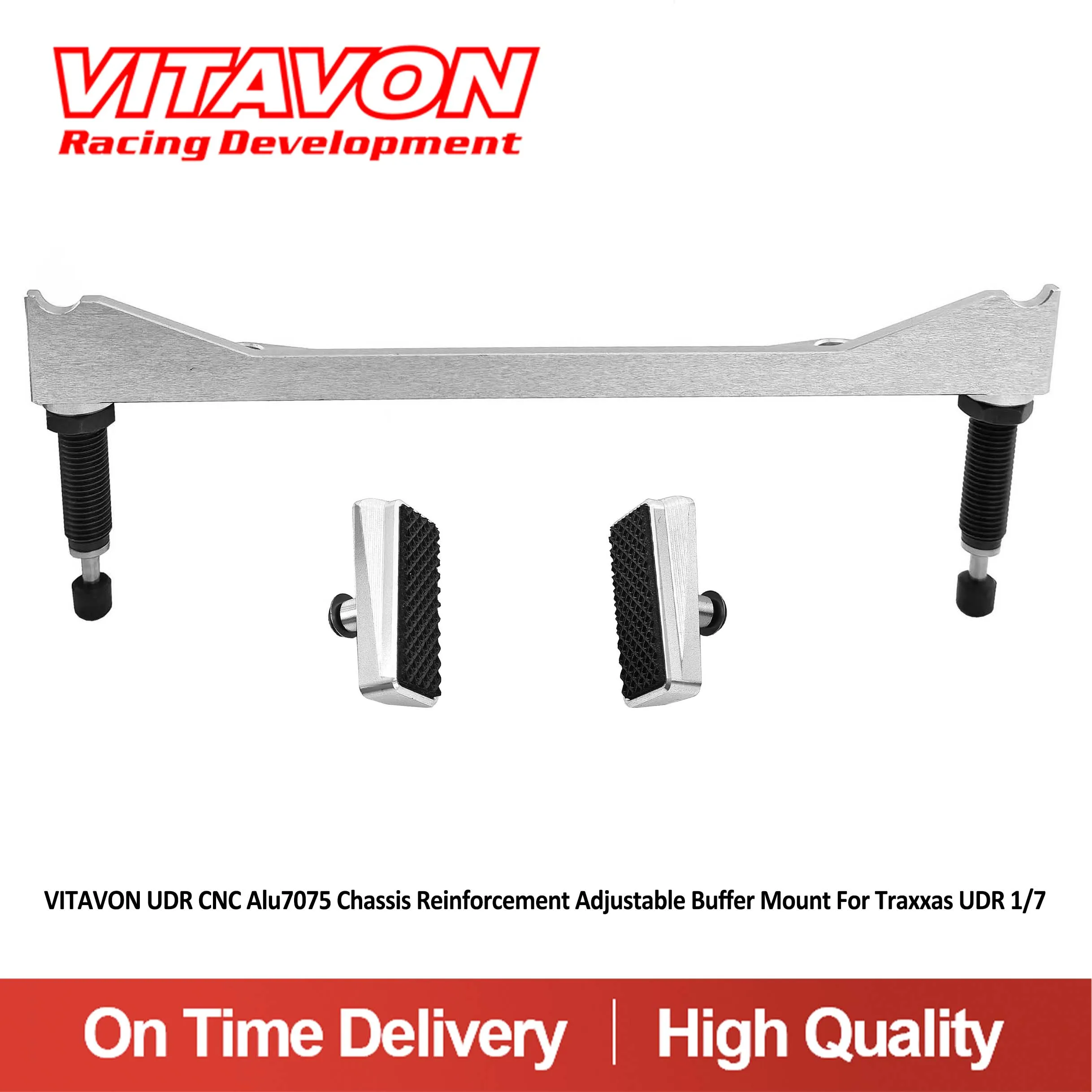 VITAVON UDR CNC Alu7075 Chassis Reinforcement Adjustable Buffer Mount For Traxxas UDR 1/7