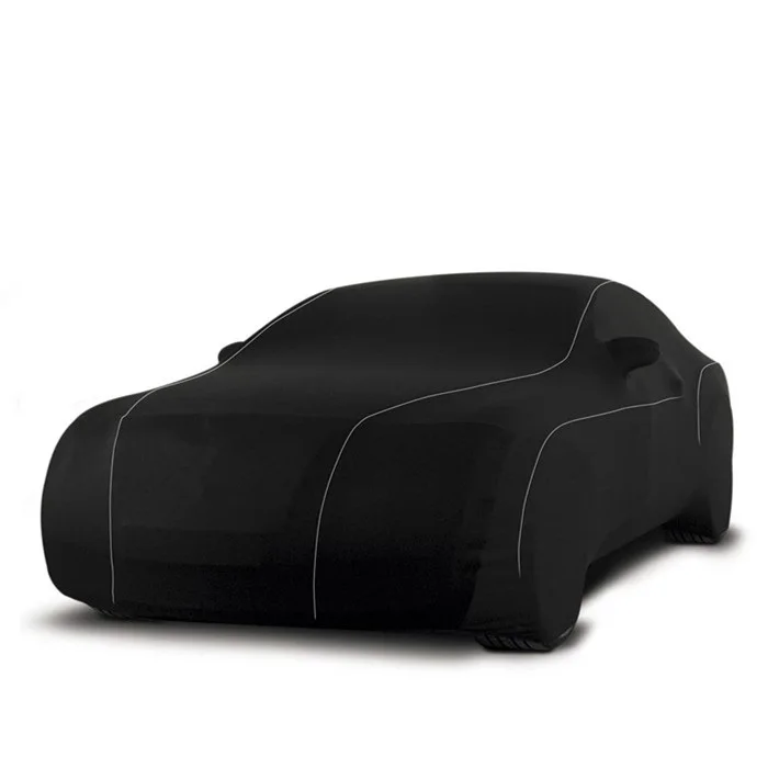 Dustproof Super Soft Stretch Breathable Fabric Car Cover Black Red Custom Color Indoor Car Parking Protection