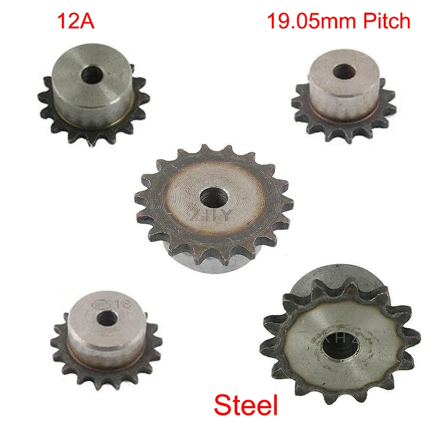 

12A 10 11 12 13 Tooth 12mm 14mm Pilot Bore 19.05mm Pitch Single Row Simplex Conveying Gathering Gear Chain Drive Sprocket Wheel