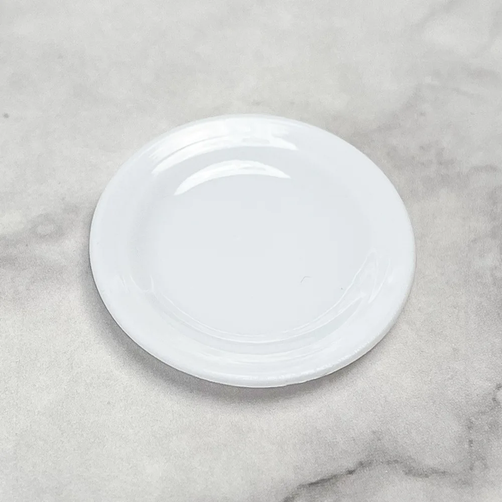 5 قطع من أطباق الطعام البلاستيكية الصغيرة المصغرة أدوات المائدة لوحة طعام محاكاة متينة لعبة المطبخ البلاستيكية