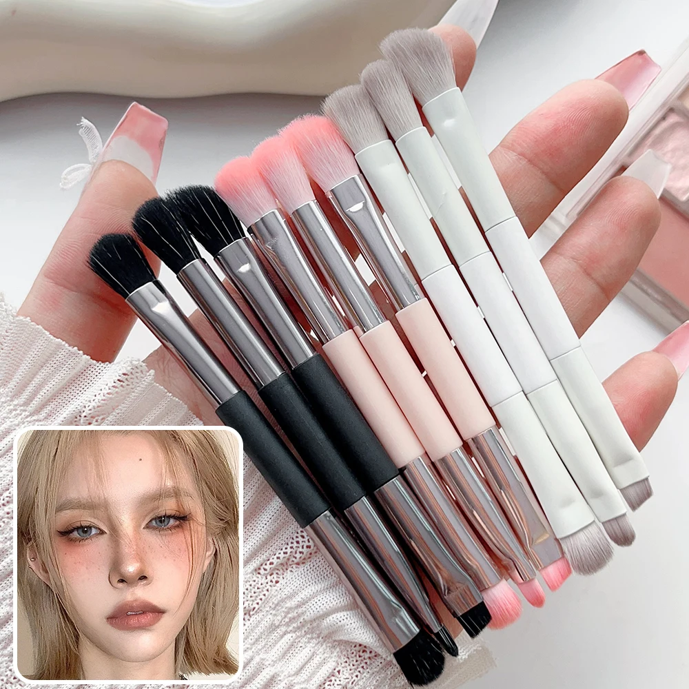 8pcs Portable Makeup Brush Powder Puff Sets Foundation Powder Concealer Eyeshadow Eyebrow Brushes Cosmetic Sponge Tool Wholesale