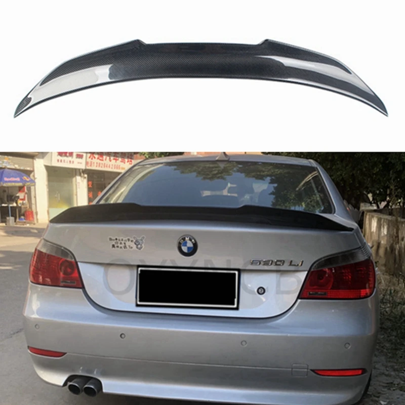 

FOR BMW 5 Series E60 4-door 525i 528i PSM Style Carbon fiber Rear Spoiler Trunk wing 2004-2009 FRP Glossy black Forged carbon