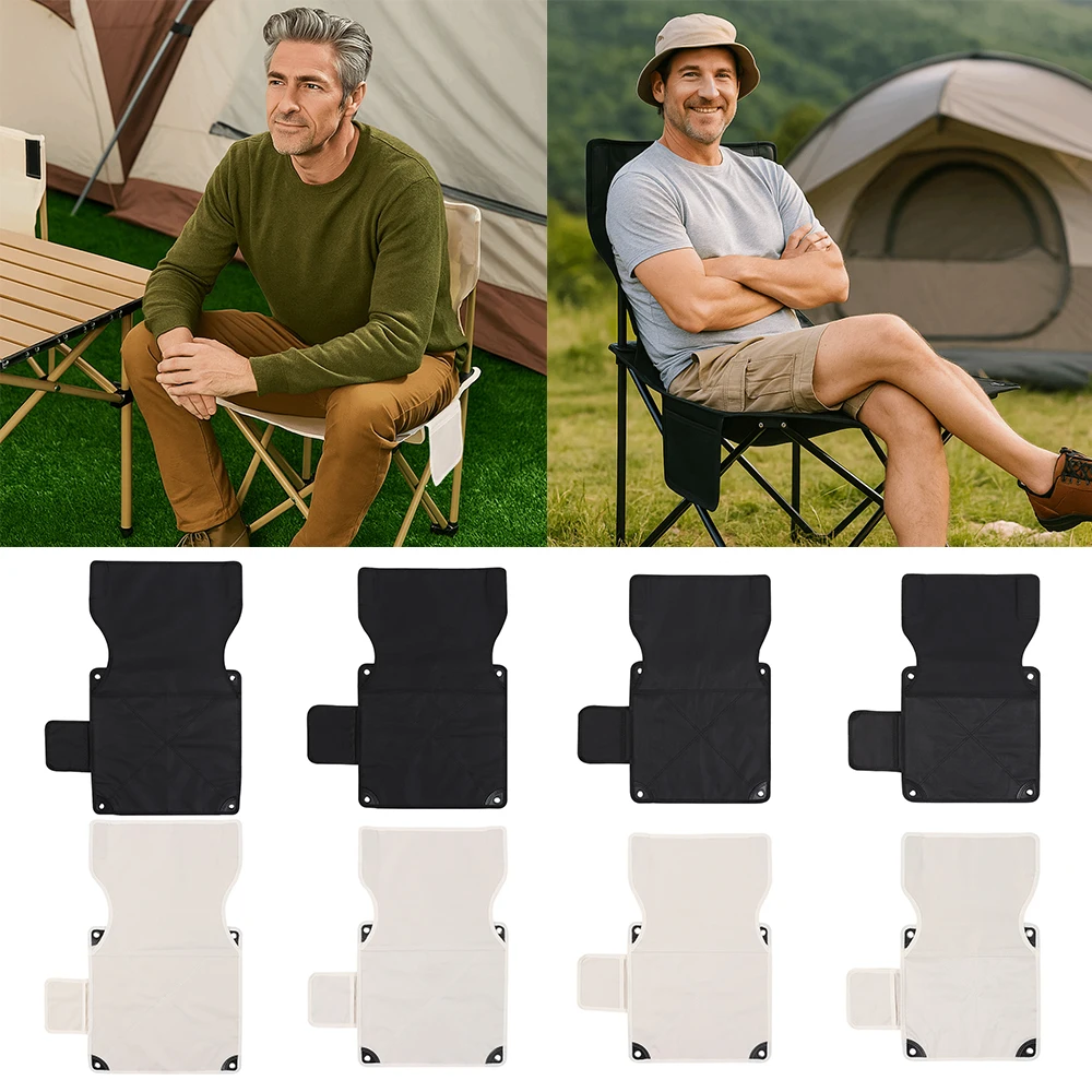 Double-layer Folding Chair Replacement Cover Thickened with Backrest Beach Chair Pad Anti-slip Camping Chair Mat