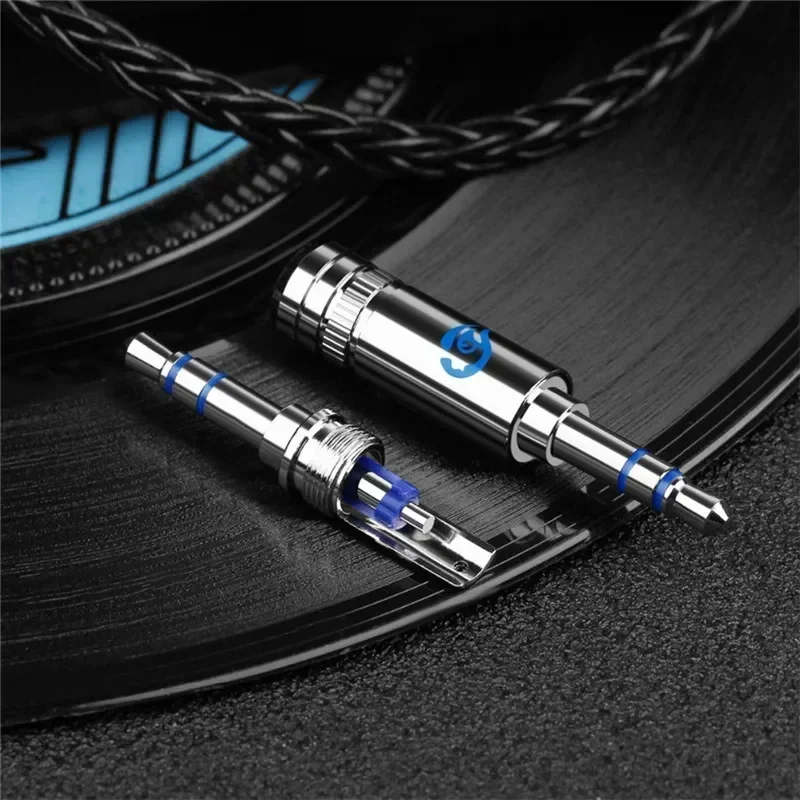 Headphone 3.5mm Jack 3 4 Pole Rhodium Copper Audio Jacks 3.5mm 1/8 Inch Speaker Terminal Connector Male Consumer Electronics