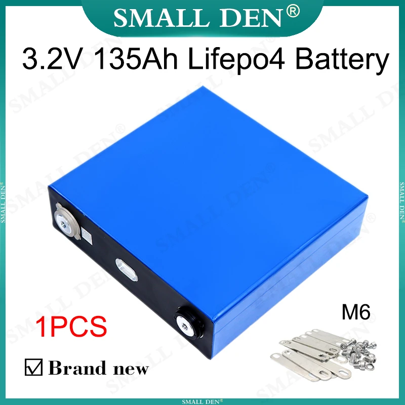 

1PCS Grade A 3.2V 135Ah Lifepo4 Rechargeable Battery 3C Discharge DIY 12V 24V Home Solar Storage Inverter Yacht UPS Power supply