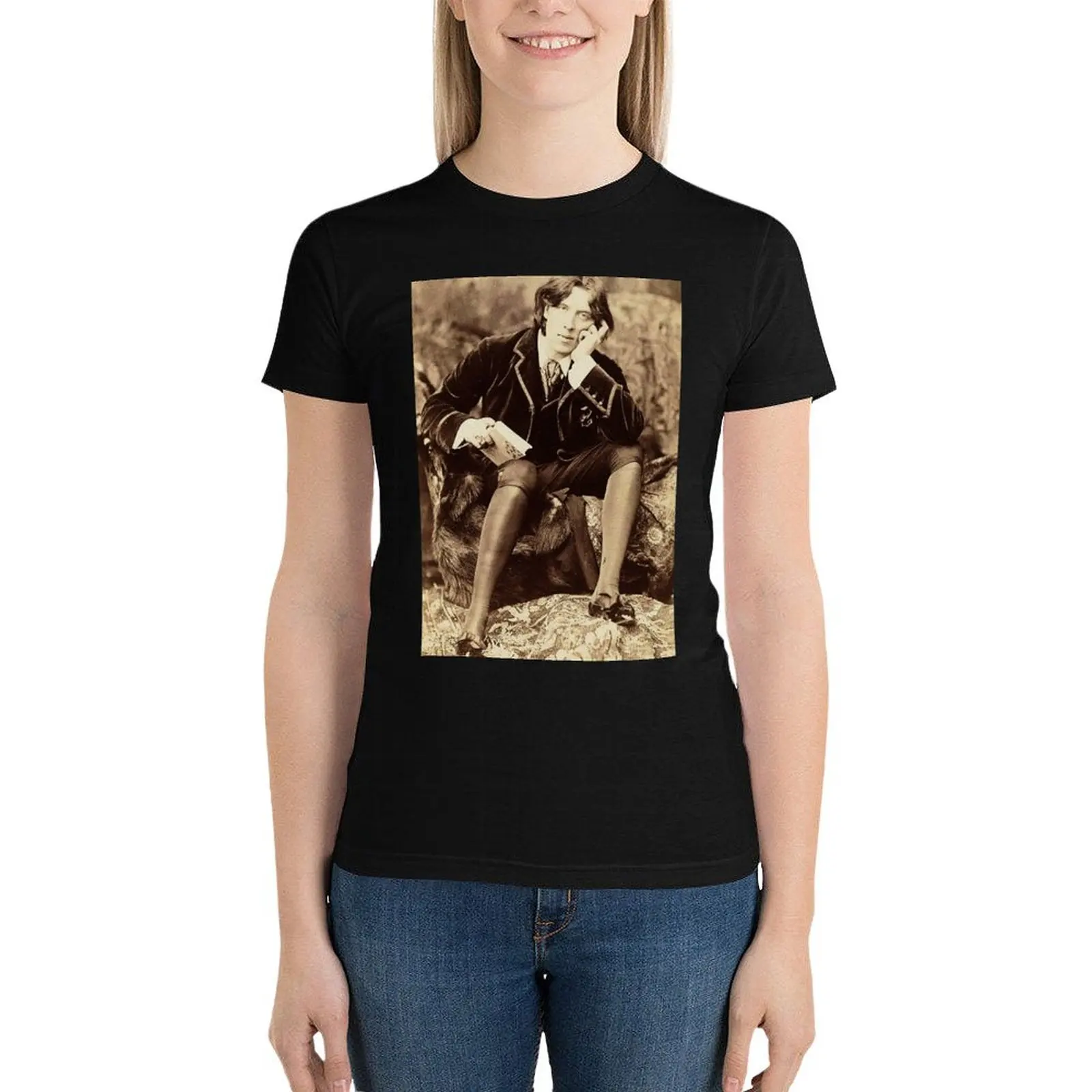 Oscar Wilde T-Shirt tops funny cute t-shirts for Women