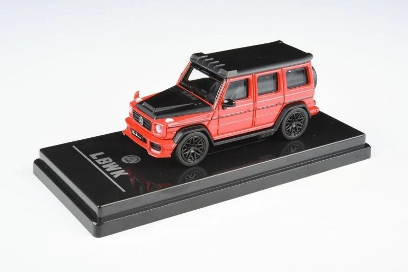 PARA 1:64 LBWK G63 Red Black / White Black Diecast Model Car