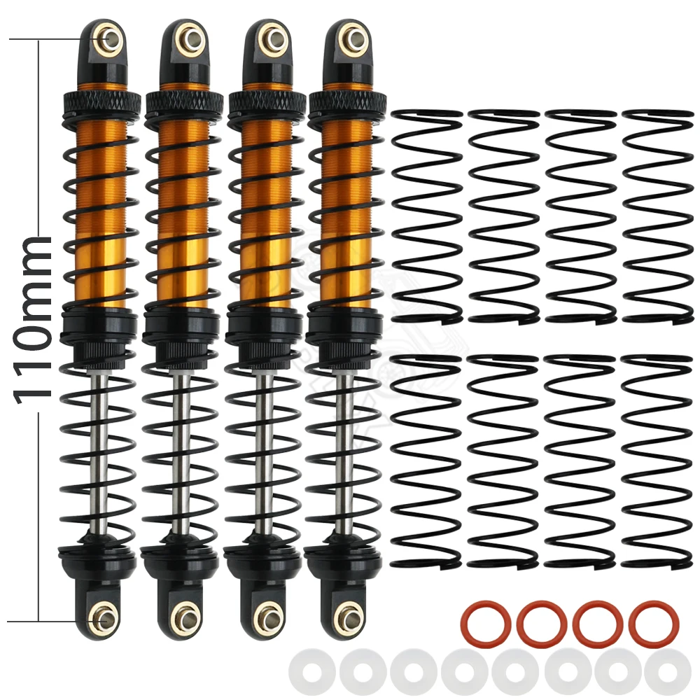 Metaal 70mm 80mm 90mm 100mm 110mm 120mm Schokdemper Oliedemper voor 1/10 RC Crawler Auto Axiale SCX10 AXI03007 RBX10 D90 TRX4