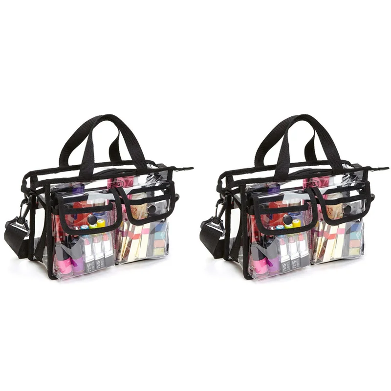 3X Clear Cross-Body Shoulder Bag,Toiletry Organizer Wash Bag -NFL Stadium Approved Purse