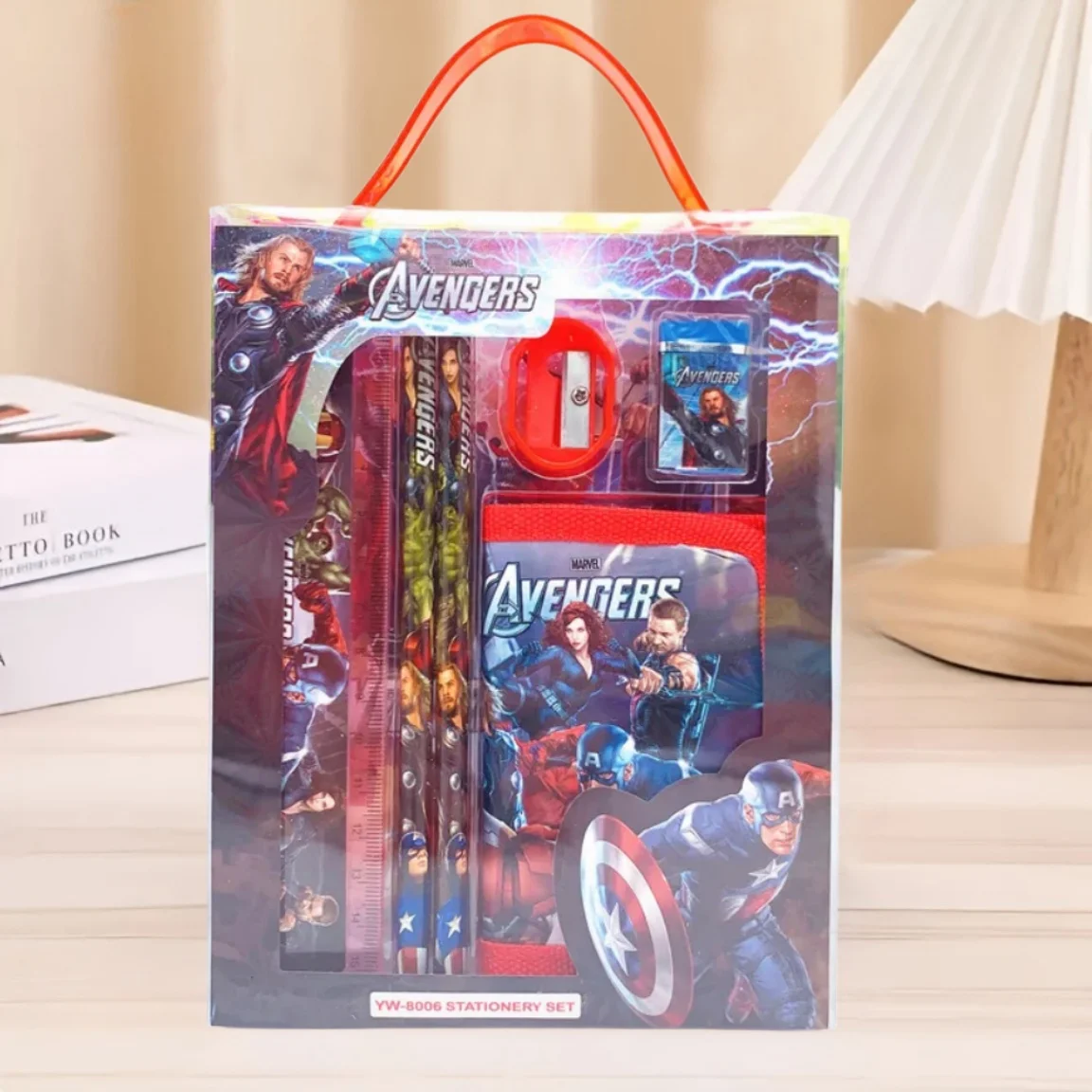 أنيمي المنتقمون سبايدرمان الأطفال المحفظة ممحاة قلم رصاص الاطفال القرطاسية مجموعة طالب الفتيات الفتيان أكياس عيد ميلاد هدية عيد الميلاد