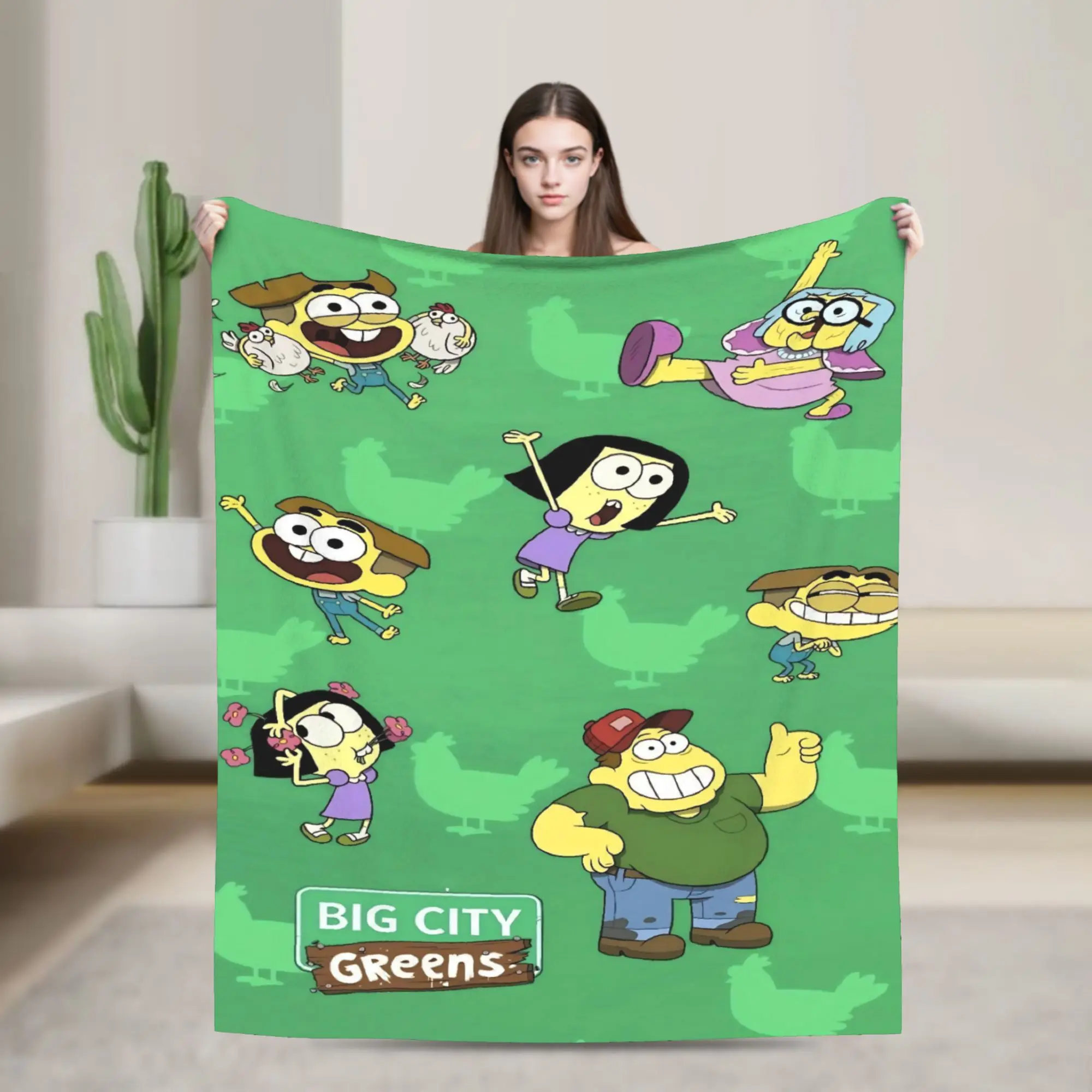 Big City Greens Blankets  Warm Soft Aesthetic Plush Throw Blanket For Kids Adult Couch Chair Sofa Flannel Bedspread Bed Cover