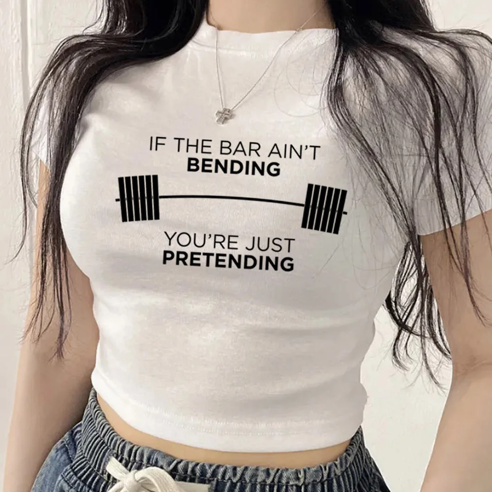 Top corto Crossfit para mujer, ropa de calle, escena de fiesta, top gótico kawaii, camisetas de verano, escena grunge
