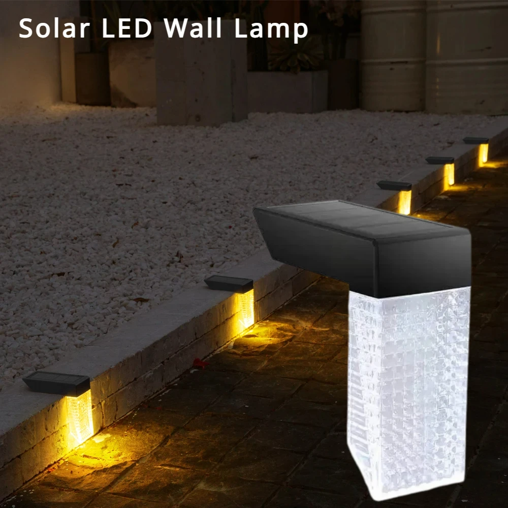 Lámpara LED de pared para exteriores, luz de energía Solar para pasillo, escalera, decoración de valla de jardín, impermeable, nueva