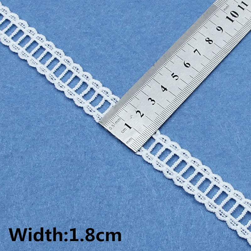 Hochwertige 5 Yards weiße Baumwolle bestickte Spitzenbesatz Bänder Stoff DIY handgemachte Bastelmaterialien Nähen Kleidung Zubehör – Detail 4