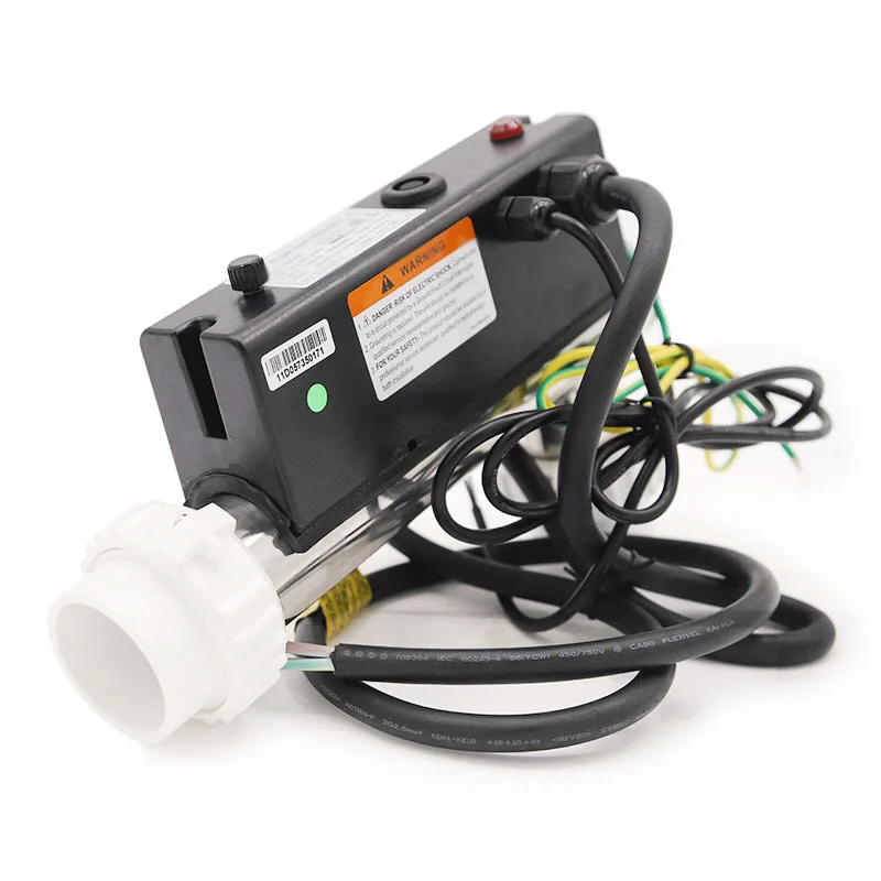 Imagem -02 - Equipamento de Aquecimento Elétrico para Piscina Banheira de Massagem Termostato Aquecimento Circulação 1kw 2kw 3kw