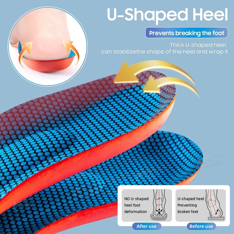 【Xxin】 Arch Support Insole Cushion Pads  EVA Orthopedic Insoles  Flat Feet Sport Shoe Pad Size35-46