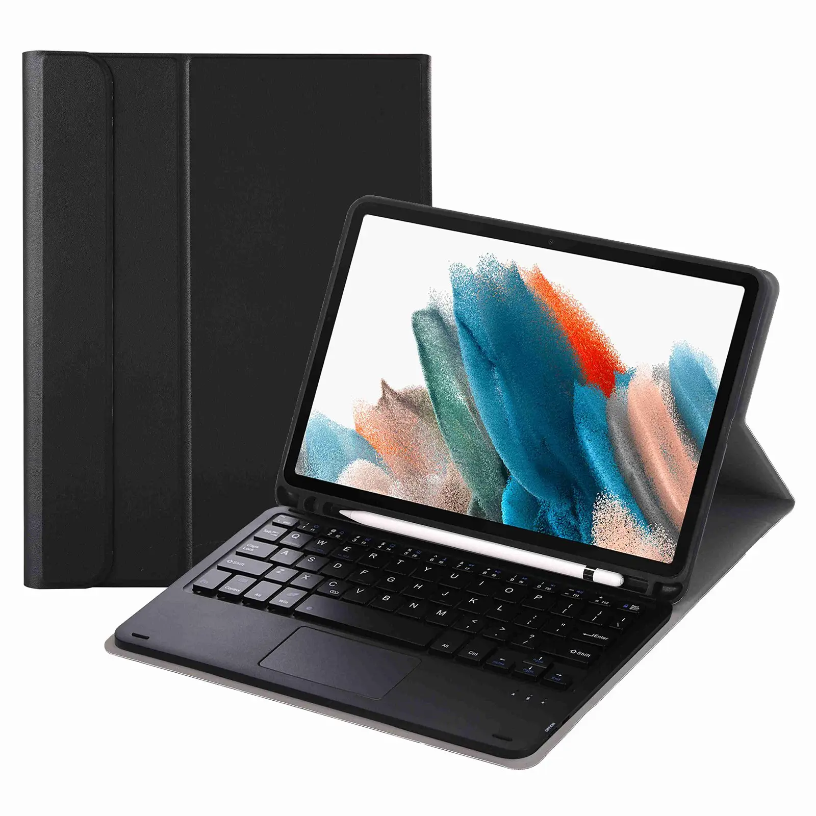 

For Samsung Galaxy Tab A8 10.5 (2021) / (2022) SM-X205 / X200 Pen Slot Design Leather + TPU Tablet Case + Bluetooth Keyboard