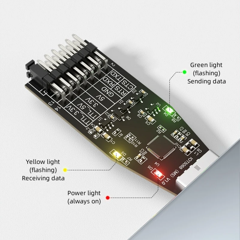 

3PCS DTECH IOT5086(MS) USB 2.0 To TTL Serial Port Conversion Module Level 5V/3.3V Selectable