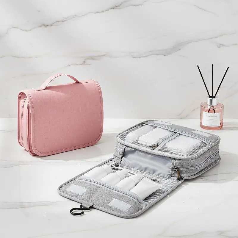 Wasserdichte Hängetoilettentasche mit Nass-Trocken-Trennung, Große Kapazität für Reisen, Geschäftsreisen, Make-up-Organizer – Detail 2