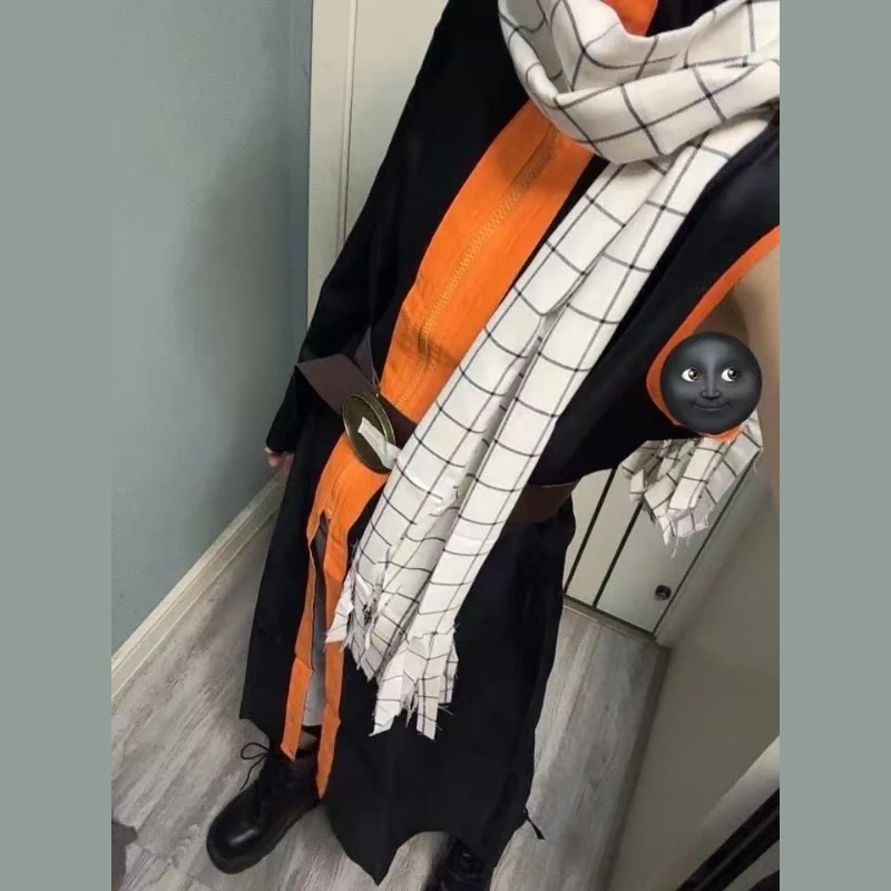 

Etherious Natsu Dragneel Cosplay Costume Anime Fairy Tail Roleplay Suit Unisex Adult Kids Long Robe Cloak Set Halloween Party