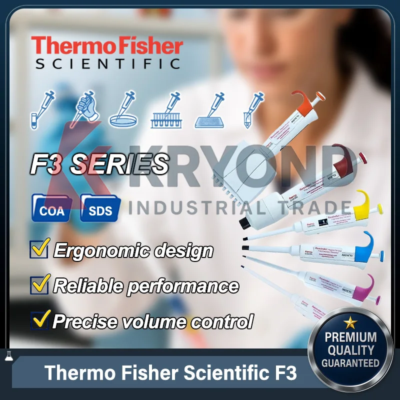 Thermo Fisher Scientific F3 Adjustable Pipette Single and Eight Channel 5ml Precision Pipettor for Lab Use Liquid Handling