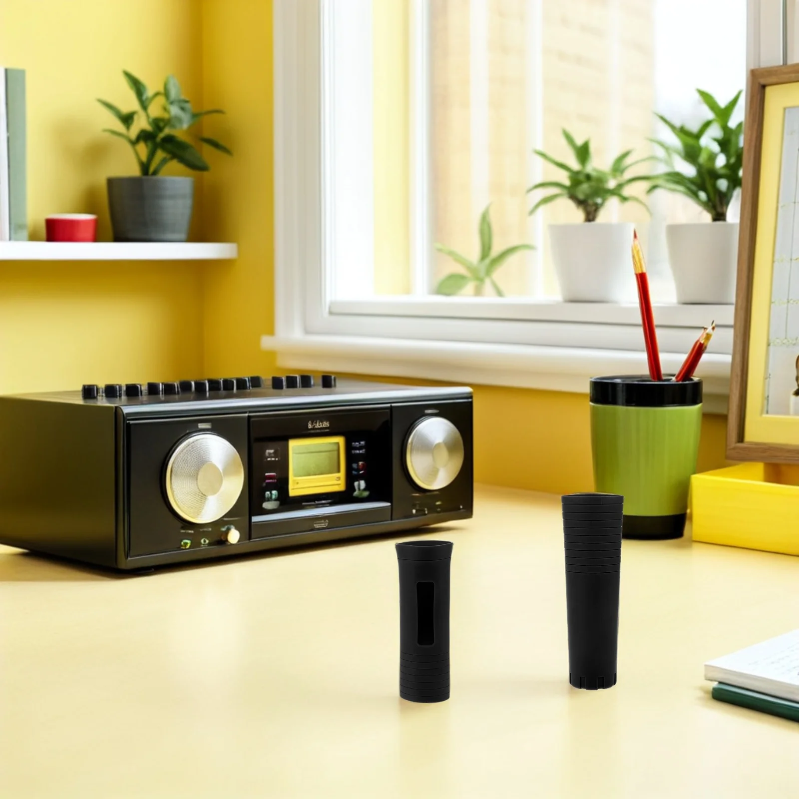 2 مجموعات سيليكون ميكروفون مقبض كم نونسليب غطاء مقاوم للصدمات لميكروفون لاسلكي محمول كاريوكي Ktv غطاء ميكروفون صغير #5