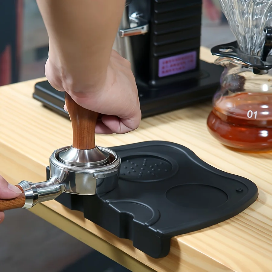 1pc Coffee Powder Mat Silicone, Coffee Corner Mat Anti Slip Silicone Mat Coffee Powder Hammer Mat Coffee Machine Coffee Mat