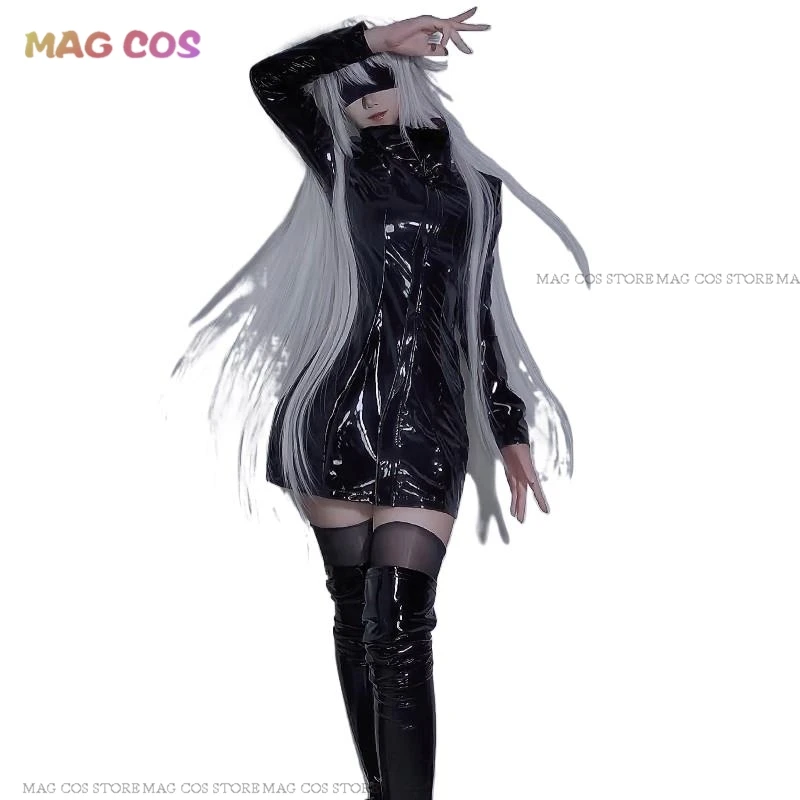 Jujutsu Gojo kostum Cosplay kassen Wig Satoru Genderswap setelan hitam acara komik Anime Halloween baju mewah untuk wanita