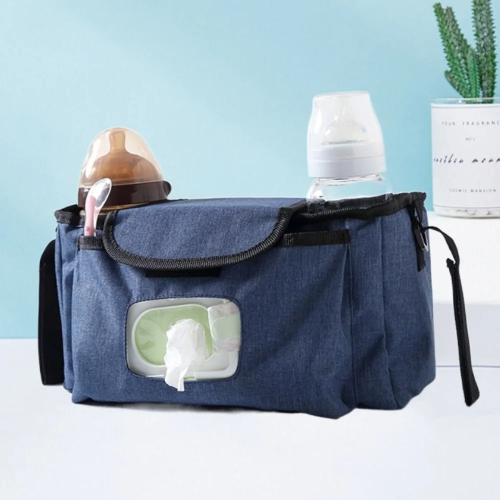 

Multifunctional Baby Stroller Bag Large Capacity with Multiple Pockets Wet Wipe Hanging Bag Mom Handbag Baby Care
