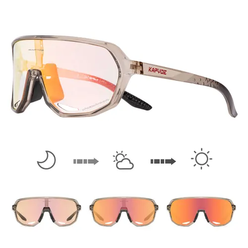 KAPVOE gafas de sol fotocromáticas para deportes al aire libre UV400, gafas de ciclismo para bicicleta de carretera para hombres y mujeres, gafas para conducir en bicicleta MTB