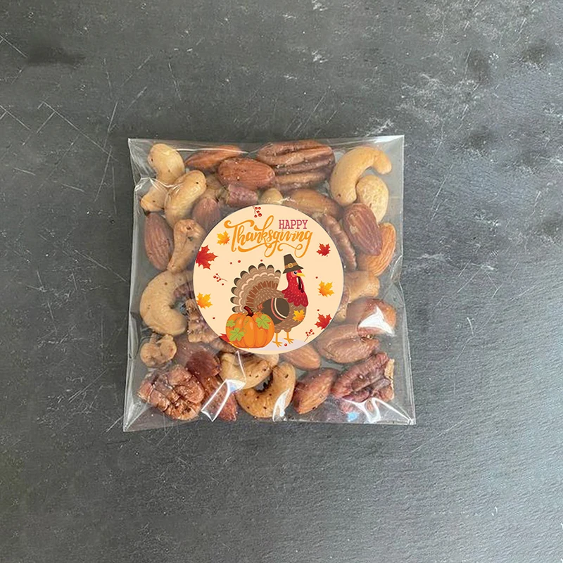 Thanksgiving Day Theme Seal Labels Stickers Merry Christmas Stickers For DIY Gift Baking Package Envelope Stationery Decor