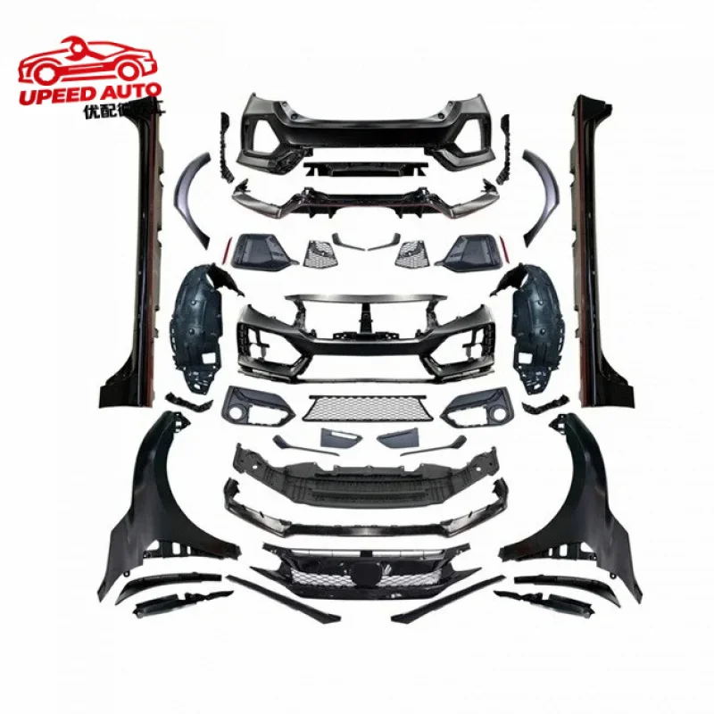 

Suitable for Car Modified FK8 TypeR Kits Honda 10th Civic 2016-2021 FC1 FK7 Upgrade to FK8 Type-R Wide Style Body Kit