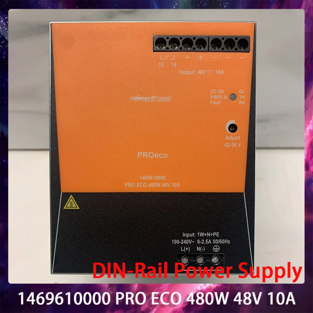 

New DIN-Rail Power Supply 1469610000 PRO ECO 480W 48V 10A For Weidmuller