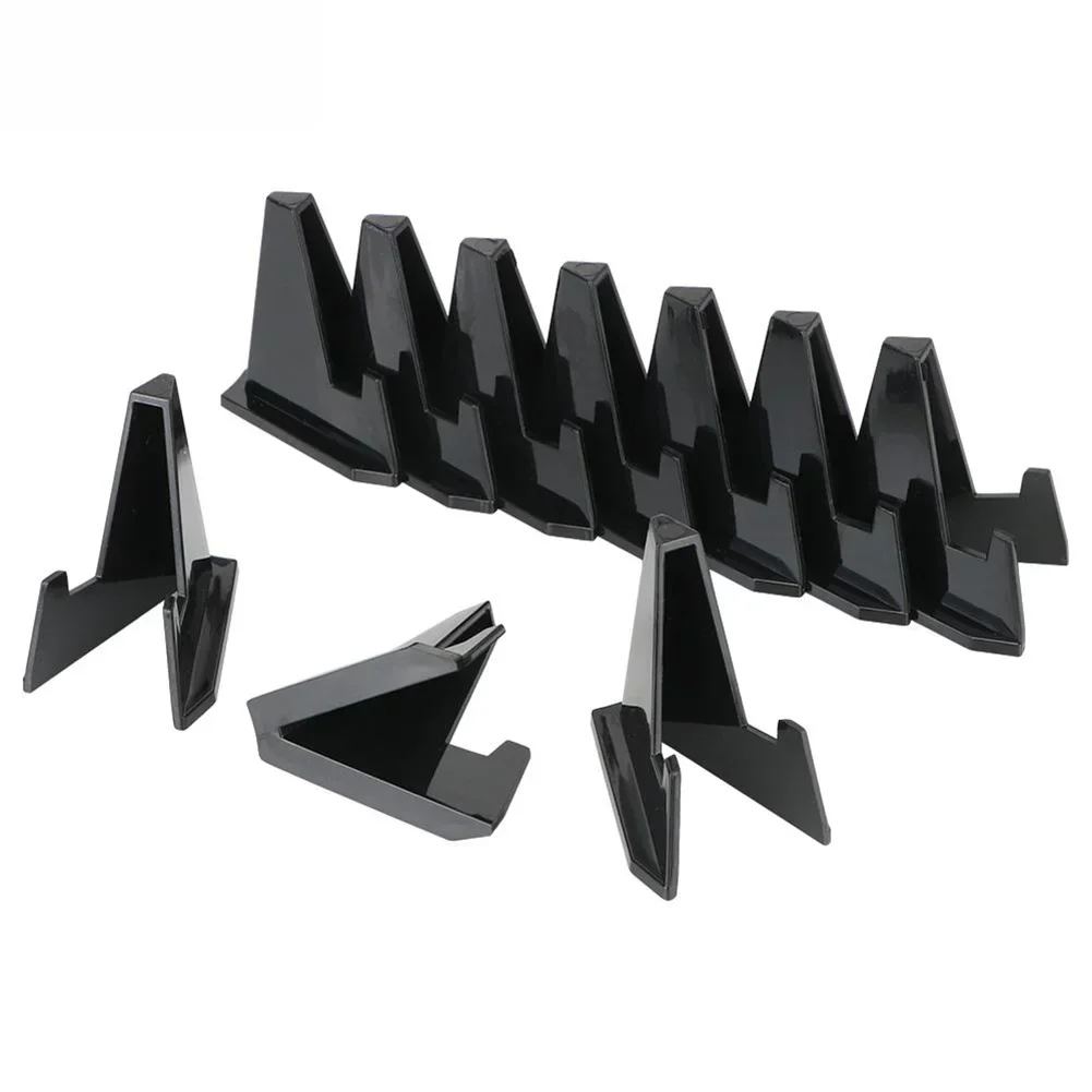 10PCS Black Acrylic Versatile Triangle Display Stand Commemorative Coin Display Stands Plate Storage Rack Home Supplies Decor