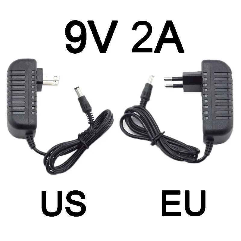 

9V 2A 2000ma AC 110V 220V do DC 9V 2A Adapter konwerter zasilania ładowarka przełącznik transformator led ładowanie uniwersalny