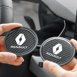 2Pcs Car Water Coaster Pads Insert Coasters Pad Auto Interior Accessory For Renault Captur Megane Clio Koleos Kwid Duster RS Zoe